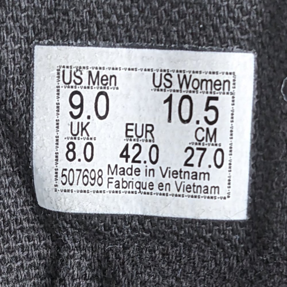 VANS*Unisex "Off The Wall" 2020 Flame Black True White Lace-Up Sneakers~See SIze - Picture 3 of 12